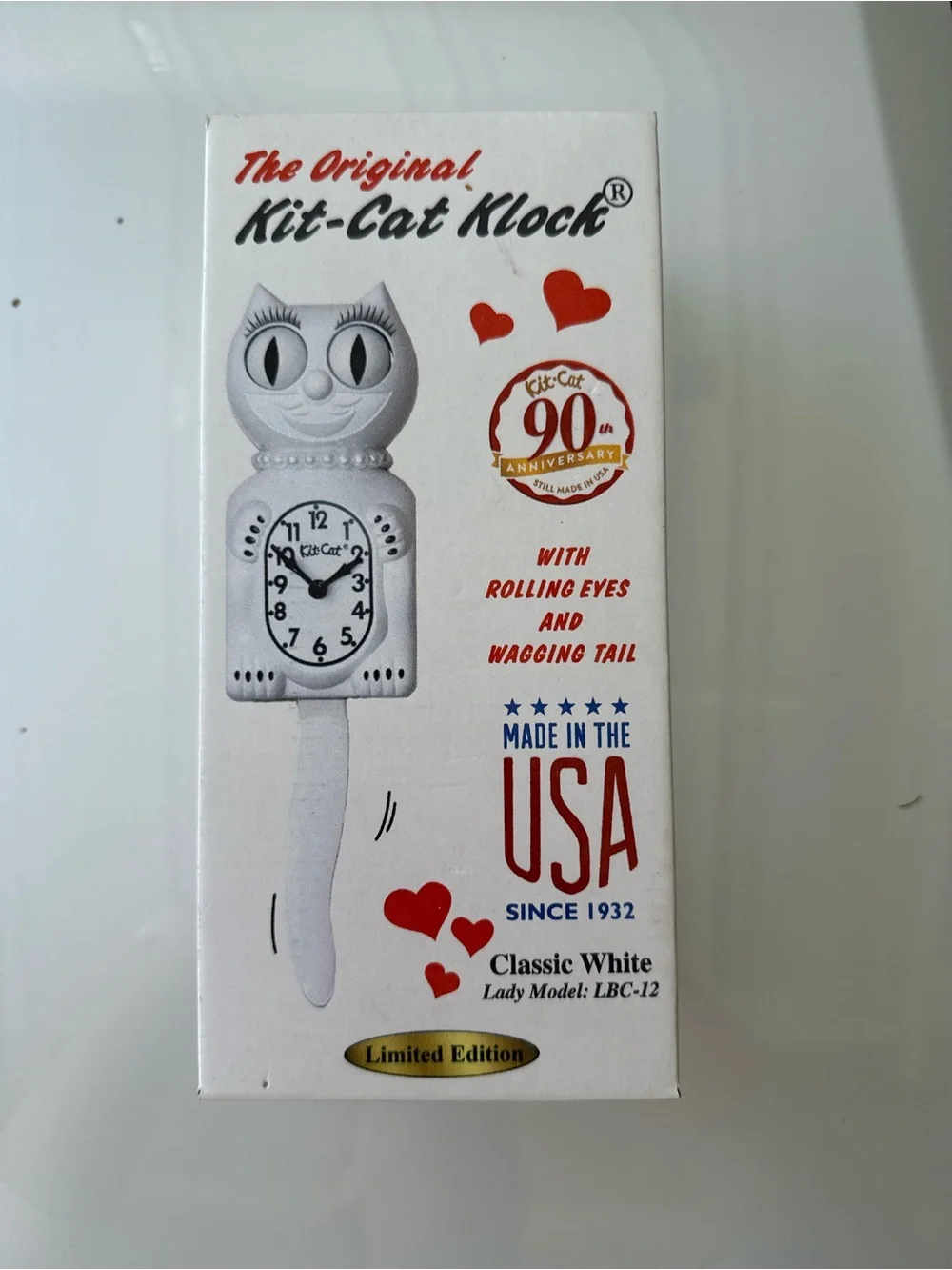 Kit-Cat Klock Classic White Wall Clock